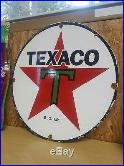15 TEXACO 3-30 porcelain sign vintage oil petroleum gasoline gas pump plate 15 TEXACO 3-30 porcelain sign vintage oil petroleum gasoline gas pump plate