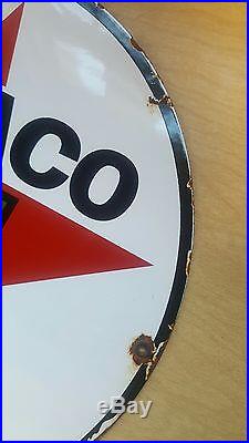 15 TEXACO 3-30 porcelain sign vintage oil petroleum gasoline gas pump plate 15 TEXACO 3-30 porcelain sign vintage oil petroleum gasoline gas pump plate