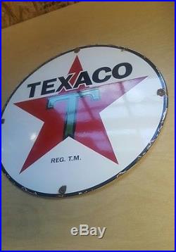 15 TEXACO 3-30 porcelain sign vintage oil petroleum gasoline gas pump plate 15 TEXACO 3-30 porcelain sign vintage oil petroleum gasoline gas pump plate