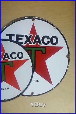 15 TEXACO 3-30 porcelain sign vintage oil petroleum gasoline gas pump plate 15 TEXACO 3-30 porcelain sign vintage oil petroleum gasoline gas pump plate