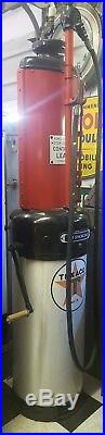 1920's Texaco G & B Curb Gas Pump Restored Excellent Condition with Porcelain Sign