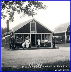 1929 Hillcrest Tearoom & Gas Station Texaco Pump Waterville ME, Fro Joy Icecream