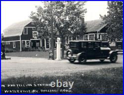 1929 Hillcrest Tearoom & Gas Station Texaco Pump Waterville ME, Fro Joy Icecream