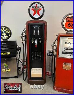 1930's TEXACO Gilbarco Gas Pump Wine Cabinet Home / Bar Decor