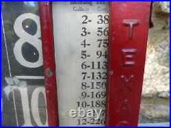 1930's Texaco Martin & Schwartz Visible Gas Pump Price Display Advertising Sign