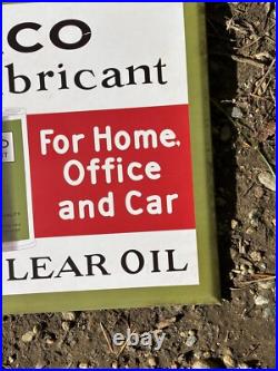 1930s Old TEXACO HOME LUBRICANT TOC Metal Auto Car Truck Gas Station Sign