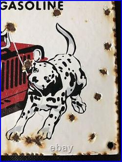 1931 Vintage Style Texaco Fire Chief 12 X8 Inch Rectangle Porcelain Pump Plate