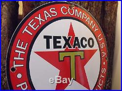 1933 Texaco Petroleum Products Gas & Oil porcelain gas pump lubester sign dated 1933 Texaco Petroleum Products Gas & Oil porcelain gas pump lubester sign dated
