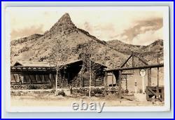 1940 Cody Wyoming Texaco Gas Pump Station Ice Cream ADV RPPC Mountain