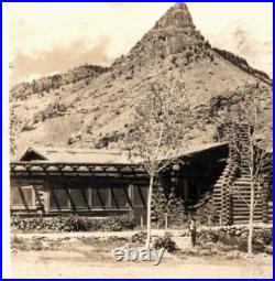 1940 Cody Wyoming Texaco Gas Pump Station Ice Cream ADV RPPC Mountain