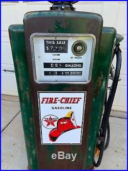 1940s TEXACO Fire Chief Wayne 100 Gas Pump Rustoration
