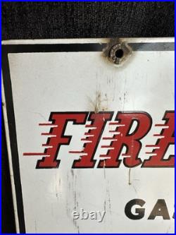 1941 porcelain fire chief texaco pump plate sign advertising original gas oil