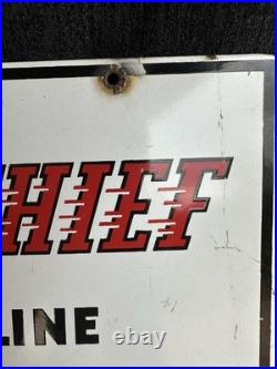 1941 porcelain fire chief texaco pump plate sign advertising original gas oil