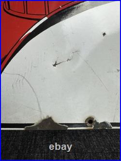 1941 porcelain fire chief texaco pump plate sign advertising original gas oil