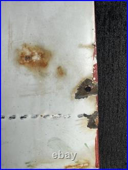 1941 porcelain fire chief texaco pump plate sign advertising original gas oil