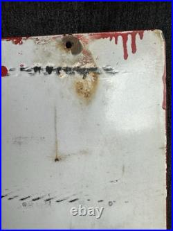 1941 porcelain fire chief texaco pump plate sign advertising original gas oil