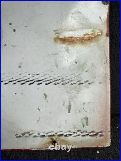 1941 porcelain fire chief texaco pump plate sign advertising original gas oil