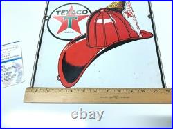1947 Original Texaco Fire Chief Gasoline Gas Pump Plate Porcelain Sign USA 1947 Original Texaco Fire Chief Gasoline Gas Pump Plate Porcelain Sign USA