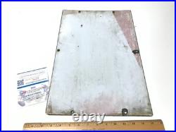 1947 Original Texaco Fire Chief Gasoline Gas Pump Plate Porcelain Sign USA