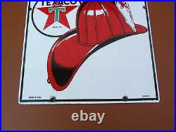 1949 Texaco Fire Chief Gasoline Nice Orig Porcelain Gas Pump Advertising Sign