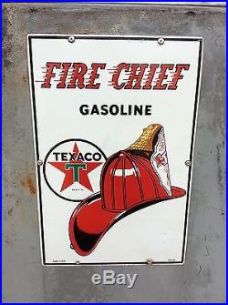 1950's TEXACO FIRE CHIEF Wayne 505 GAS PUMP with Original Signs Rustoration