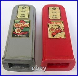 1950's TEXACO withdecals on BOTH sides matched GAS PUMP salt & pepper shakers set