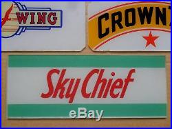 1950's Texaco Sky Chief Gas Pump Ad Glass Advertisement Sign