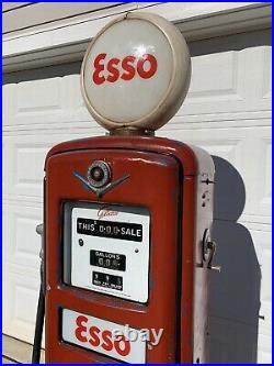 1950s Esso Gas Pump Gilbarco Gas Station Old Sign Texaco Sinclair Shell