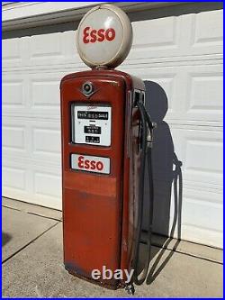 1950s Esso Gas Pump Gilbarco Gas Station Old Sign Texaco Sinclair Shell