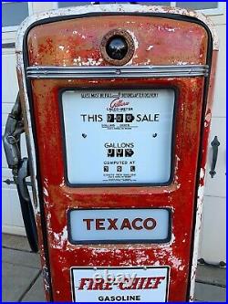 1950s TEXACO FIRE CHIEF Gasoline Gilbarco Gas Pump Rustoration