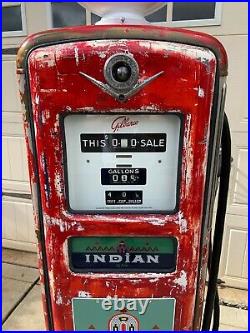 1950s TEXACO INDIAN GASOLINE Gilbarco Gas Pump Rustoration