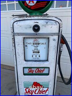 1950s TEXACO SKY CHIEF Gasoline Gilbarco Gas Pump Rustoration