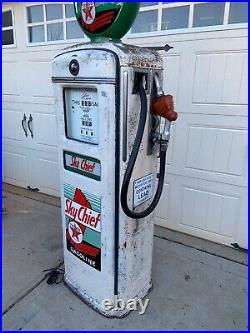 1950s TEXACO SKY CHIEF Gasoline Gilbarco Gas Pump Rustoration