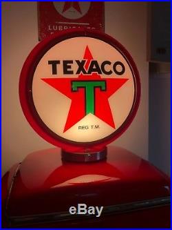1950s Texaco Star Reproduction Replica GAS PUMP RED with Light Up Dome