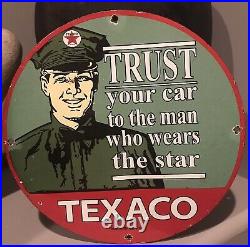 1953 Vintage Style Texaco Gas Station Pump Plate 12 Heavythe Man Who Wears