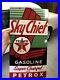 1955_Sky_Chief_Texaco_Gasoline_Sign_Super_Charged_Petrox_Gas_Pump_Porcelain_Sign_01_ph