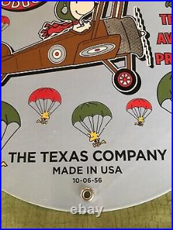 1956 Vintage Style Texaco Aviation Gas & Oil12 Inch Porcelain Pump Plate Sign
