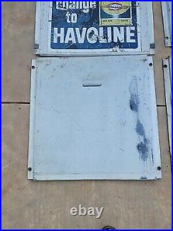 1960s Island Oil Can Cabinet Doors Gas Pump Station Texaco Havoline