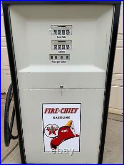 1960s TEXACO Fire Chief Gilbarco Gas Pump Mancave / Garage Decor