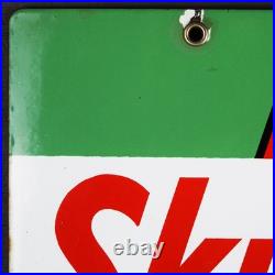 1961 Texaco Sky Chief Su-preme Gasoline Porcelain Pump Plate