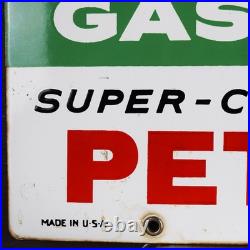 1961 Texaco Sky Chief Su-preme Gasoline Porcelain Pump Plate