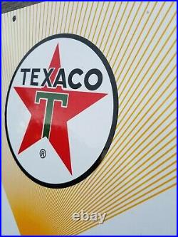 1962 Texaco Diesel Chief Porcelain Sign Gas Pump Oil Garage Injector Cat Cummins