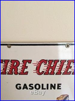 1963 Vintage Texaco Fire Chief Porcelain Gas Pump Sign