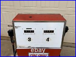 1970s TEXACO FIRE CHIEF Tokheim Dual Gas Pump Mancave / Garage Decor