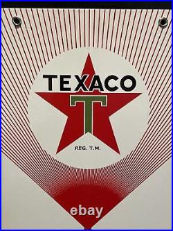 2-3-62 Vintage Style''texaco Diesel'' Porcelain Pump Plate 12x18 Inch USA