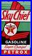 2_ORIGINAL_1957_Sky_Chief_Texaco_Petrox_Gasoline_Porcelain_Gas_Oil_Pump_Signs_01_ba