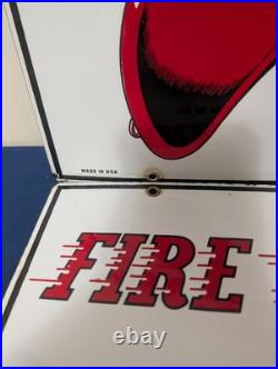 2 TEXACO vintage FIRE CHIEF gas pump porcelain plates 3/8/63 & 3/4/58 nice cond