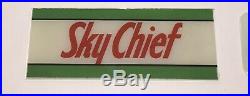 2 Vintage Texaco Gas Pump Glass Signs Sky Chief Fire Chief Gas Advertising