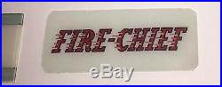 2 Vintage Texaco Gas Pump Glass Signs Sky Chief Fire Chief Gas Advertising