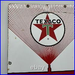 3-5-60 Original''texaco Diesel'' Pump Plate 12x18 Inches Porcelain Sign USA